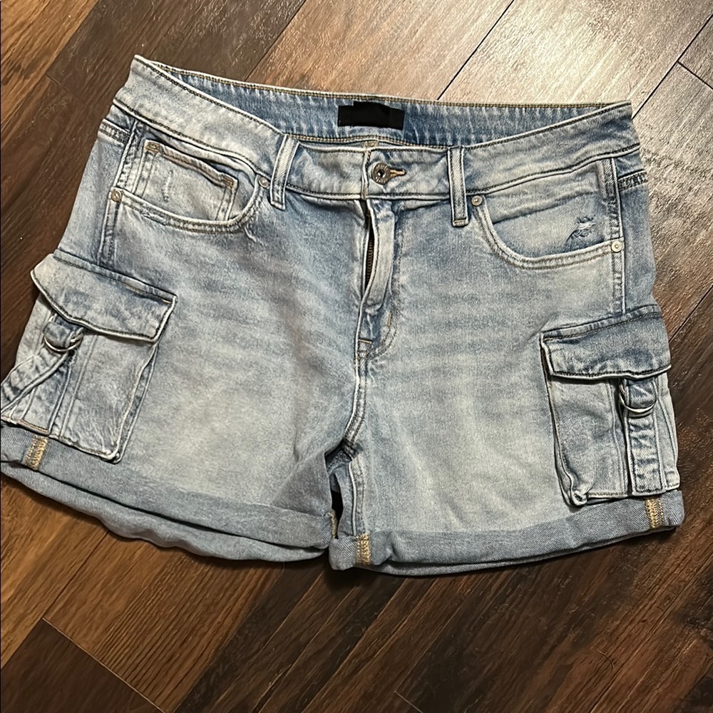 Edge Blue Cargo Shorts Utilitarian Style